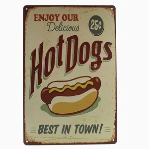 Tanda Logam Retro Tanda Vintage Hamburg Timah untuk Poster Plak Kafe Dinding Seni Hadiah Tanda Logam Dekorasi Dinding Retro