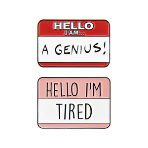 ป้ายชื่อโลหะ ป้ายติดเสื้อ ป้ายชื่อโรงเรียน เข็มกลัดติดเสื้อ ป้ายชื่อติดเสื้อ ป้ายโลโก้น่ารัก เข็มกลัดติดเสื้อ เข็มกลัดสำหรับผู้หญิง ผู้ชาย เด็ก - Product Image 1