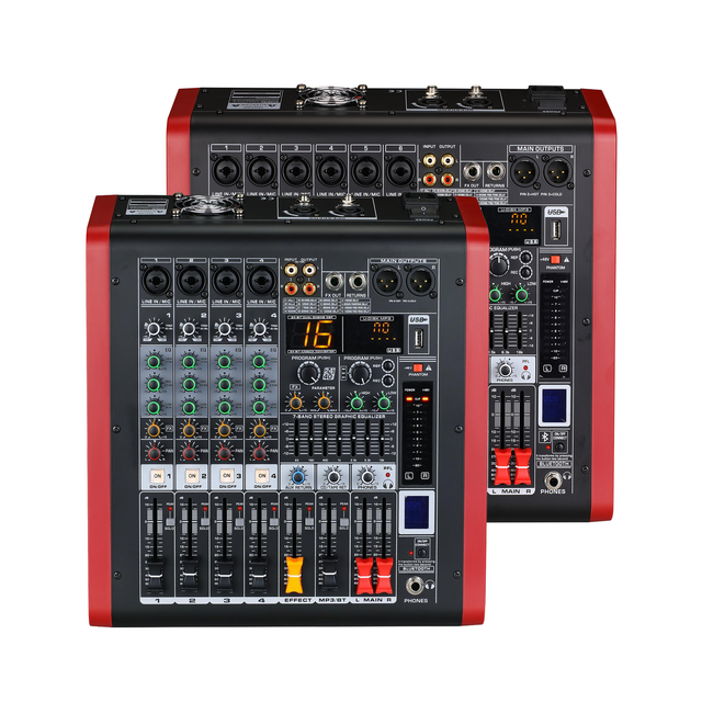 4/6 Channel 2X100W Active Mixer Professional Audio Mixer 16DSP Effects Dj Controller/audio Console Mixer for Small Show Stage