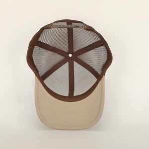 BSCI all'ingrosso Custom Oem 6 Panel Sport Hat ricamo di alta qualità Patch Logo Camel Cotton Gorras Woven Patch Trucker Cap - Product Image 6
