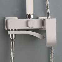 Nouvel Arrivage Ensemble de Douche Carré Grand Format en Acier Inoxydable SUS304 Chromé Poli pour Hôtels, Douche Pluie Pressurisée Sanitaire pour Salle de Bain