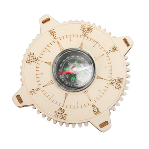 OKYN-Y2662 Kit de modèle scientifique de boussole en bois à assembler soi-même, jouet éducatif de navigation STEM pour l'école - Product Image 2