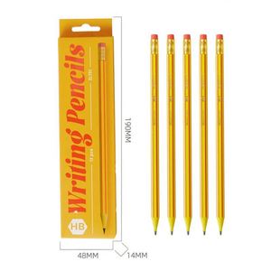 High Quality 12-Piece Classic Strip Standard HB Pencil Set Hot Sale School Student Stationery Eraser Promotional Writing Pencils - Product Image 2