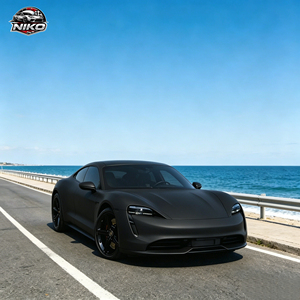 NIKO film PET <b>black</b> Gloss Car Wrapping Vinyl <b>Wrap</b> for Cars High Quality Body PVC Roll Decorative Films Factory Price - Product Image 1