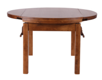 Table à manger ronde extensible minimaliste, table pliable en bois naturel pour café, restaurant