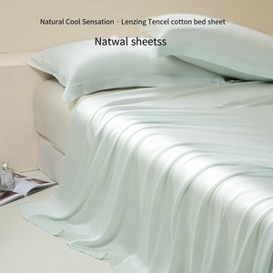Parure de lit de luxe en coton pur, couleur unie, sensation fraîche, drap de lit et housse de <span class=keywords><strong>couette</strong></span>, best-seller - Product Image 5
