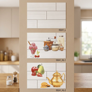Carreaux muraux de cuisine en marbre gris Carrara brillant 12x18 (300x450mm) en céramique numérique polie, résistants aux acides, pour design intérieur moderne - Product Image 3