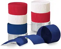 8 Rolls Christmas Crepe Paper Streamers Rolls 656 Feet Red Green