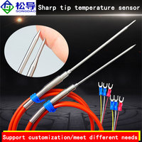 Capteur de température à aiguille pointue PT100, thermocouple à résistance en platine pour tube à diamètre variable, à insertion par perforation