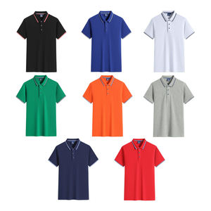 Yaz erkek kısa kollu % POLO GÖMLEK pamuk nakış gevşek iş her şey rahat artı boyutu T-shirt Polo - Product Image 3