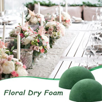 En stock Demi-sphère de mousse florale verte pour fleurs artificielles et fleurs séchées DIY, support pour fleurs 3D