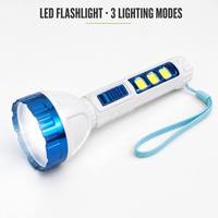 Lampe torche solaire USB-C à LED avec lumière de travail COB et faisceau lumineux intense, trois modes pour la réparation automobile, le garage, le camping et les situations d'urgence en extérieur