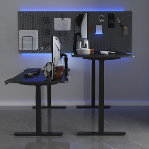 आधुनिक गुणवत्ता समायोज्य ऊंचाई टेबल फाइबर टेबलटॉप गेमिंग डेस्क लिफ्ट कार्यालय फर्नीचर वर्कस्टेशन दोहरे मोटर के साथ स्मार्ट टेबल - Product Image 4