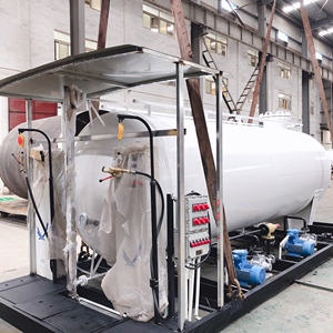 Miniestación móvil de llenado de cilindros de gas GLP, estación de propano sobre plataforma - Product Image 3