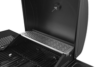 Barbecue à gaz sur chariot noir chromé thermolaqué, certifié CE, idéal pour les événements extérieurs, les jardins, le camping et l'usage commercial – Meilleures ventes