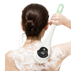 Brosse de Douche Électrique 5-en-1 à Marque Blanche avec Long Manche pour Exfoliation et Application de Masque - Product Image 3