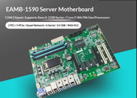 Carte mère industrielle EIP EAMB 1590, chipset Intel CPU SATA de 8e et 9e génération, carte mère de contrôle de serveur industriel de bureau, neuve