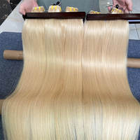 Lot de 1 Cheveux Humains Blond Miel 613, 10-30 Pouces, Cheveux Vietnamiens Lisses Naturels, Extensions de Cheveux Humains Vierges Non Traités