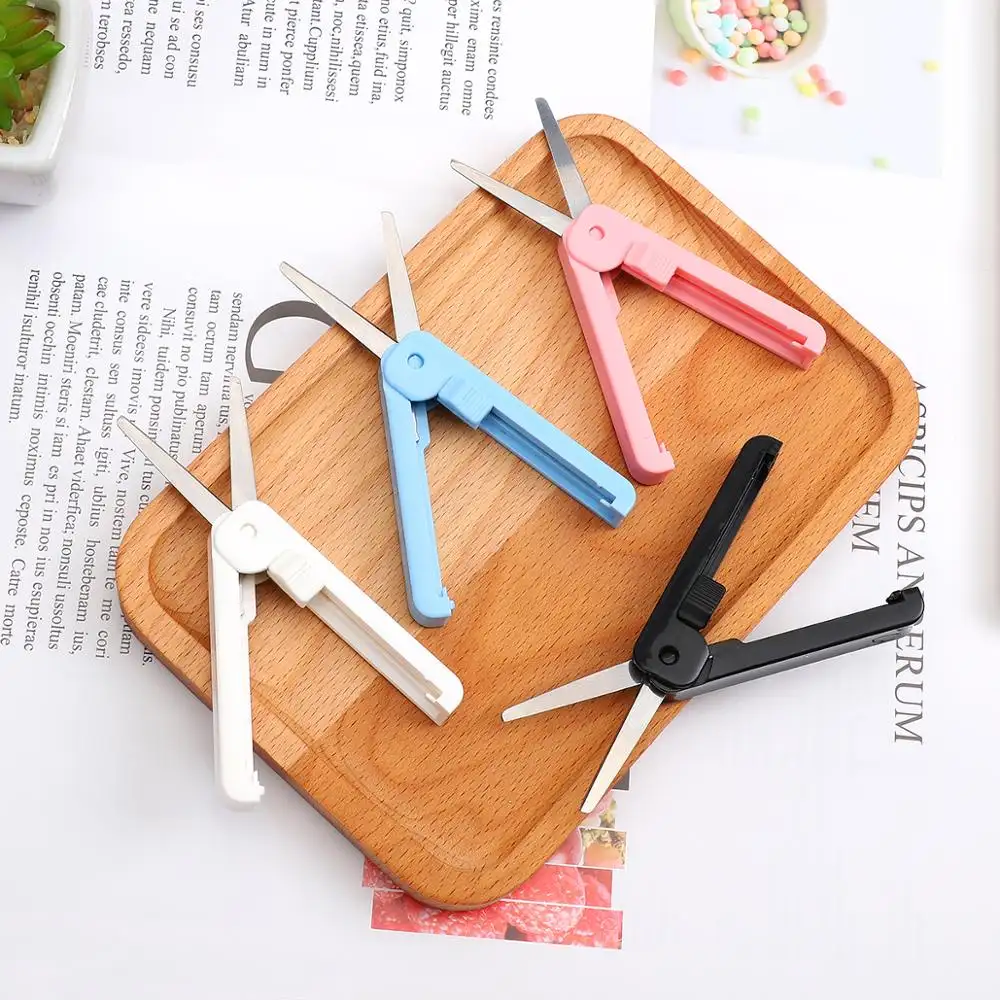 Büro Schule Briefpapier liefern Schüler Mini tragbare Schere einfach zu schneiden und mit Edelstahl klinge Mini-Schere zu sichern