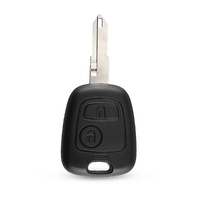 Vente en gros de coques de clés de voiture en plastique polymère à 2 boutons pour remplacement de coque de télécommande avec lame NE73 modèle 206 pour Citroën Peugeot