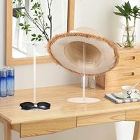 Crochet mural adhésif avec base ronde, support de présentation transparent en acrylique étanche pour chapeaux, montres, bijoux, épices