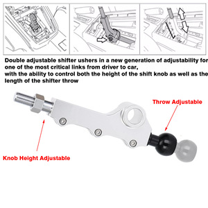 Auso-Racing Adjustable Gear <b>Shift</b> Lever Aluminum Alloy Red Black Silver For Subaru WRX STI 2008-2013 - Product Image 2