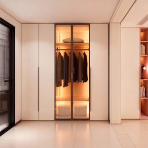 Nouvelle conception de placard de rangement au sol avec tiroirs en <span class=keywords><strong>bois</strong></span>, porte en verre, pour chambre à coucher - Product Image 2