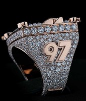 Bague personnalisée Hip Hop avec lettres, sertie de moissanite VVS, bijoux en forme de cœur, pendentif 3D entièrement pavé de diamants étincelants