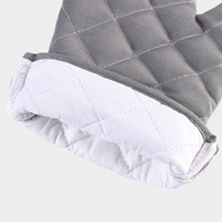 Sarung tangan silikon katun Plus panjang plus sarung tangan oven microwave dapur sarung tangan memanggang silikon terisolasi