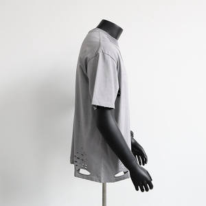 Camiseta A25ARK7924 para <span class=keywords><strong>Hombre</strong></span>, Lisa, de Manga Corta, Estilo Veraniego, con Agujeros, de Marca Moderna, Estilo Urbano, Informal y con Personalidad - Product Image 2