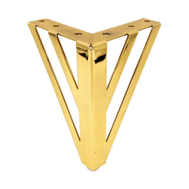 Pinlong Luxury Furniture Hardware Replacement Iron Tv Stand Legs Triangle Sofa End Table Legs