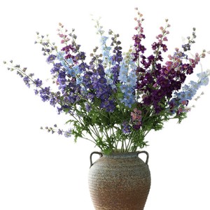 Fleurs artificielles en soie, longues tiges de delphinium, bleu, <span class=keywords><strong>pour</strong></span> vase de sol, décoration de jardin et de maison - Product Image 5