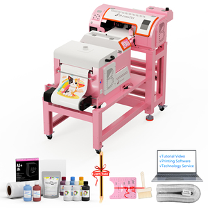 <span class=keywords><strong>Impresora</strong></span> DTF Rosa Totalmente Automática de 30 cm, Máquina de Impresión <span class=keywords><strong>Multifuncional</strong></span> para Camisetas A3 XP600 para Impresión DTF, Fácil Operación - Product Image 1
