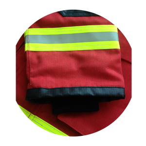 Uniforme de <span class=keywords><strong>pompier</strong></span> en aramide certifié EN469 avec bandes réfléchissantes, imperméable et isolant thermiquement pour la recherche et le sauvetage urbains - Product Image 5