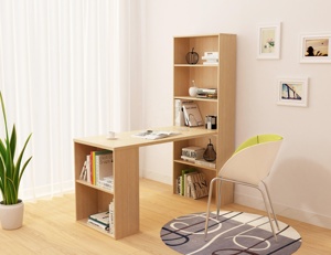 GCON Light Luxury Modern Home Escritorio de computadora en forma de <span class=keywords><strong>L</strong></span> con estantes de almacenamiento reversibles Escritorio de esquina Mesa de estudio de escritura - Product Image 3