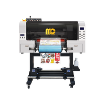 Printer UV DTF Warna Makro Baru Ukuran A3 Otomatis dengan Print Head XP600, Tinta UV, Film Transfer, Garansi 1 Tahun, untuk Iklan Luar Ruangan
