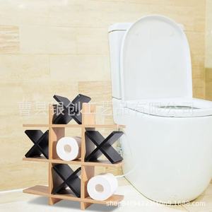 Porte-papier toilette mural en bois Yinchuang, rectangulaire, 18 pouces, support de rangement durable pour salle de bain - Product Image 2