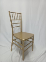 Chaise Chiavari en résine plastique dorée de haute qualité pour banquets, mariages, événements et hôtels, capacité 300 kg, vente en gros