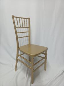 เก้าอี้เชียวารีพลาสติกเรซิ่นสีทองคุณภาพสูงสำหรับงานเลี้ยง งานแต่งงาน งานอีเว้นท์ โรงแรม แบบขายส่ง - Product Image 4