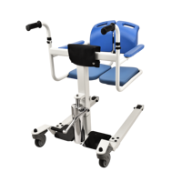 Chaise de transfert de patient à levage hydraulique pour usage domestique, fauteuil roulant commode, siège réglable en hauteur, capacité 150 kg, déambulateur de lit, rollator