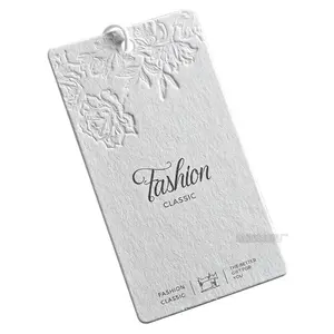 Fabrik individuelles Luxuskleidungsstück Papier Swing Hang-Up-Tag für Kleidung Jeans-Hangen Markenlogo-Etikett