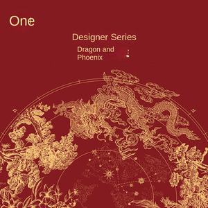 Parasol grande de diseñador para exteriores, sombrilla china de viento dragón Fénix, sombrilla auspiciosa para jardín, patio, regalos de negocios manuales - Product Image 2