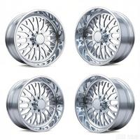 Jantes en alliage d'aluminium forgé monobloc polies de qualité supérieure, certifiées TUV, à rayons multiples GY, 22-30 pouces, PCD personnalisé 100-170 mm ET