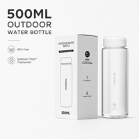Bouteille d'eau Tritan 500 ml avec logo personnalisé, sans BPA, anti-fuite, étiquette privée, fabricant OEM ODM