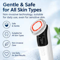 Appareil de raffermissement de la peau en acier inoxydable, machine de massage chaud, nettoyage ionique, vibration liftante pour le visage et les yeux, appareil de beauté
