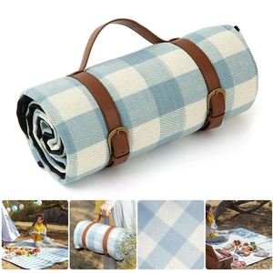 Blanket Waterproof Moisture-Proof Large Beach Portable <b>Foldable</b> Plaid Picnic Mat for Outdoor Trekking Travel Camping - Product Image 2
