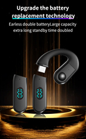V5.5 Headset nirkabel bisnis pengganti baterai ganda kualitas tinggi telinga terbuka Tunggal berputar Universal untuk telinga kiri dan kanan