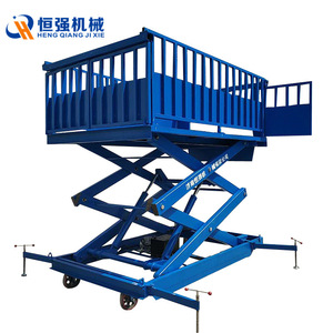 Plataforma móvil de descarga de cerdos Heng Qiang Jixie, 3500 mm de altura, 3 toneladas de capacidad, mesa elevadora para equipos de matanza - Product Image 5