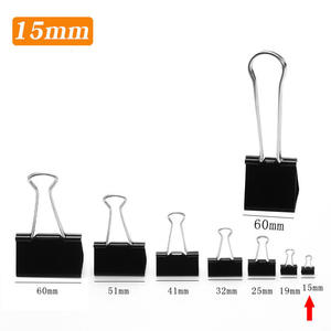 Pinces <span class=keywords><strong>à</strong></span> <span class=keywords><strong>papier</strong></span> robustes en métal <span class=keywords><strong>pince</strong></span> rabattable de tailles assorties en noir pour classeurs scolaires utilisation de bureau <span class=keywords><strong>pince</strong></span> <span class=keywords><strong>à</strong></span> reliure en vrac - Product Image 5
