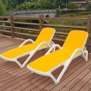 كرسي صالة حديث قابل للتعديل في جميع الأحوال الجوية كراسي استلقاء بلاستيكية للشاطئ في الهواء الطلق حديقة سطح السفينة الفندق-أسرة شمسية فاخرة - Product Image 4